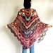  Maroon shawl mexico shawl gradient shawl burgundy shawl off shoulder tribal shawl triangle shawl ombre crochet shawl fringe festival clothes  Acrylic / Vegan  1