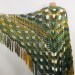  Green Crochet Shawl Wrap Boho Colorful Shawl Rainbow Shawl With Fringe Bohemian Multicolor Shawl Big Crochet Lace Triangle Knitted Shawl  Acrylic / Vegan  1