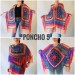  Poncho men women, Prayer shawl Evening cover up, Winter Unisex Vegan poncho Plus size oversize festival clothing, Crochet summer cape Fringe  Acrylic / Vegan  6