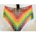  Rainbow women plus size shawl alpaca, red yellow green triangle shawl fringe, multicolor acrylic shawl, festival shoulder wrap  Mohair / Alpaca  3