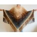 Brown alpaca wool poncho women plus size poncho ombre crochet fringe poncho gray knit boho poncho hippie poncho festival
