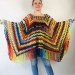  Brown poncho hoodie ombre wool cape poncho fringe alternative clothing boho shawl knit poncho black halloween poncho wrap mexico poncho  Wool  2