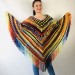  Brown poncho hoodie ombre wool cape poncho fringe alternative clothing boho shawl knit poncho black halloween poncho wrap mexico poncho  Wool  3