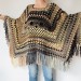  Brown poncho hoodie ombre wool cape poncho fringe alternative clothing boho shawl knit poncho black halloween poncho wrap mexico poncho  Wool  