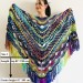  Maroon shawl plus size green and burgundy shawl off shoulder tribal shawl triangle shawl ombre crochet shawl fringe gradient shawl mexico  Wool  1