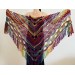  Witch shawl black gothik shawl obsidian wool fringe shawl women gradient shawl ombre crochet triangle shawl halloween witchy shawl festival  Wool  7