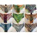  Fall wool shawl women blue violet fringe shawl gradient triangle shawl ombre shoulder shawl crochet multicolor festival shawl fall wrap  Wool  1