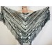  Witch shawl black gothik shawl obsidian wool fringe shawl women gradient shawl ombre crochet triangle shawl halloween witchy shawl festival  Wool  1