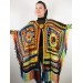  Rainbow wool fringe cape poncho crochet blanket poncho hippie poncho multicolor mexico poncho unisex poncho wrap poncho cape coat  Wool  