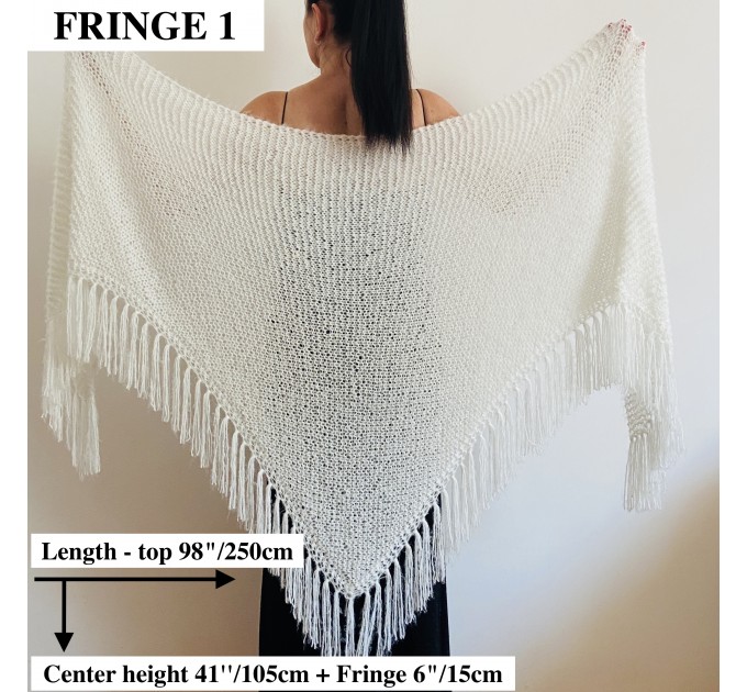  Petrol Wedding Shawl With Pin Brooch Knit Fuzzy Bridal Shoulder Wrap Triangle Bride Scarf With Fringe  Shawl / Wraps  4