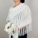  Turquoise Evening Wedding Shawl Fuzzy Warm Triangle Knit Bridal Shoulders Wrap With Pin Brooch   Shawl / Wraps  3