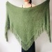  Green Bride Shawl For Wedding Fuzzy Knit Triangle Bridal Wrap With Pin Brooch  Shawl / Wraps  