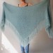  Light Blue Wedding Shawl For Bride And Bridesmaid's Fuzzy Triangle Bridal Wrap With Pin Brooch  Shawl / Wraps  