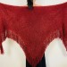  Burgundy Wedding Shawl With Pin Brooch Bridal Knit Fuzzy Wrap Triangle Scarf For Bride And Bridesmaid's  Shawl / Wraps  