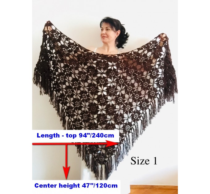  Black lace shawl triangle shawl fringe cotton shawl for wedding dress shawl bride shawl winter bridal shawl and wrap bridesmaid shawl  Shawl / Wraps  9