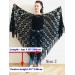  Black lace shawl triangle shawl fringe cotton shawl for wedding dress shawl bride shawl winter bridal shawl and wrap bridesmaid shawl  Shawl / Wraps  10