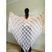  Gray alpaca triangle shawl fringe mohair bridal winter shawl  wedding shawl Crochet Wedding shawl silver warm wool shawl Knitted wrap  Shawl / Wraps  5