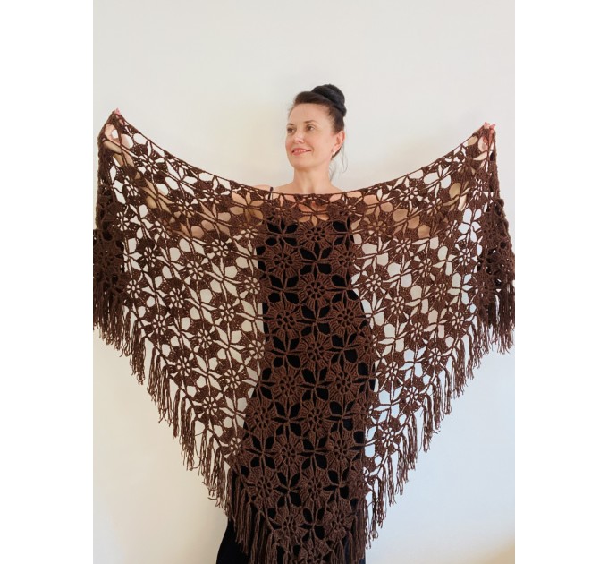 Lilac bridal shawl cotton triangle shawl fringe bridesmaid shawl wedding cape bride shawl winter bridal wrap wedding dress shawl bridal cape