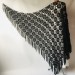  Brown Wedding shawl Alpaca Triangle shawl fringe Wool shawl Knitted wrap Mohair Bridal winter shawl Black warm Bridesmaid gift Bride shawl  Shawl / Wraps  3