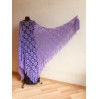 Lilac Triangle shawl fringe Alpaca shawl Crochet Mohair Bridesmaid shawl Bridal Violet Wool winter Wedding shawl Knitted warm wrap Purple