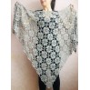 Gray alpaca triangle shawl fringe mohair bridal winter shawl  wedding shawl Crochet Wedding shawl silver warm wool shawl Knitted wrap