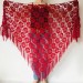  Red shawl cotton wedding wrap wine bridal shawl fall winter wedding shawl bridesmaid shawl triangle shawl fringe bride shawl wedding wrap  Shawl / Wraps  