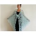 Mint triangle shawl fringe lace wedding bridal shawl bridal cape bridesmaid shawl wedding capelet bride shawl  Shawl / Wraps  