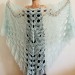  Cream bridal extra large shawl white wedding wool shawl ivory plus size bride women triangle fringe shawl hand crocheted shawl  Shawl / Wraps  4