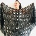  Black Wedding shawl, Knitted wrap, Bridal cover up, Mohair warm wool Triangle shawl fringe, Black lace shawl, Bridesmaid gift, Bride shawl  Shawl / Wraps  