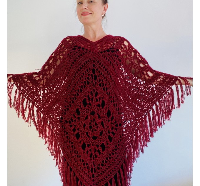 White poncho women, Plus size poncho fringe, Boho wool mohair poncho Girls poncho cape Festival Unisex loose knit