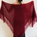  Plum Wedding Wrap Violet Bridal Shawl With Fringe Mother Of Bride Mohair Wool Triangle Scarf  Shawl / Wraps  4