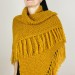  Mustard bridal shawl warm knit shoulder wrap fall mohair triangle shawl fringe wool winter wedding shawl bridal cover up anniversary gift  Shawl / Wraps  4