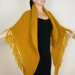  Mustard bridal shawl warm knit shoulder wrap fall mohair triangle shawl fringe wool winter wedding shawl bridal cover up anniversary gift  Shawl / Wraps  5