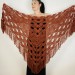  Copper wedding wool shawl alpaca bridal fringe shawl cashmere women triangle shawl silk bridesmaid shawl plus size bride shawl  Shawl / Wraps  