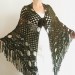  Dark Green Bridal Shawl Triangle 861 Fringe Bridesmaid gift Boho Wedding capelet shawl winter  Mohair / Alpaca  2