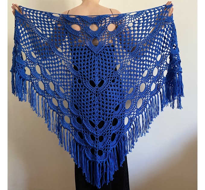 Royal Blue cashmere bridе shawl winter wedding shawl alpaca triangle shawl wedding cape bridesmaid shawl bride cover up anniversary gift