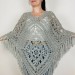  Poncho Women, Wool Poncho, Gray Alpaca Poncho, Plus Size Poncho, Crochet Winter Warm Fringe Poncho, Fall Knit Poncho  Mohair / Alpaca  