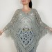  Poncho Women, Wool Poncho, Gray Alpaca Poncho, Plus Size Poncho, Crochet Winter Warm Fringe Poncho, Fall Knit Poncho  Mohair / Alpaca  8