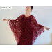  Women Poncho, Wool Poncho, Plus Size Poncho, Alpaca Poncho, Taupe Shawl, Crochet Winter Warm Fringe Poncho, Fall Knit Poncho  Mohair / Alpaca  3