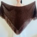  Wedding Shawl, Bridal Wrap, Alpaca Shawl, Brown Wool Knit Shoulders Wrap, Plus Size Bride Shawl, Bridesmaid Shawl, Triangle Fringe Shawl  Shawl / Wraps  7