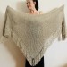  Black Wedding Shawl, Bridal Shawl, Alpaca Shawl, Plus Size Bride Shawl, Knit Shoulders Wrap, Cashmere Shawl, Triangle Fringe Shawl Crochet  Shawl / Wraps  4