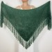  Emerald Wedding Shawl Alpaca Wool Bridal Shoulders Wraps Bride Evening Triangle Knit Scarf  Shawl / Wraps  3