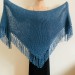  Dark Green Wedding Wrap Alpaca Wool Bridal Shawl With Fringe Evening Warm Triangle Knit Shoulders Wraps  Shawl / Wraps  3