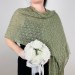  Olive green wedding shawl fringe, bridal pashmina scarf, bride cover up, knitted rectangular shawl, almond bridesmaid wrap  Shawl / Wraps  