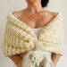  Ivory Wedding Shawl For Dress Cream Bridal Stole For Bride Bridesmaid Bolero  Bolero / Shrug  