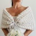  Ivory Wedding Shawl For Dress Cream Bridal Stole For Bride Bridesmaid Bolero  Bolero / Shrug  3