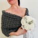  Dark Gray Wedding Bolero For Dress Bridal Stole Mother Of Bride Shawls And Wraps  Bolero / Shrug  