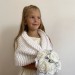  White shrug little girls bolero flower girl shawl ivory kids wedding wrap cream children shawl communion shrug shawl for children  Bolero / Shrug  3