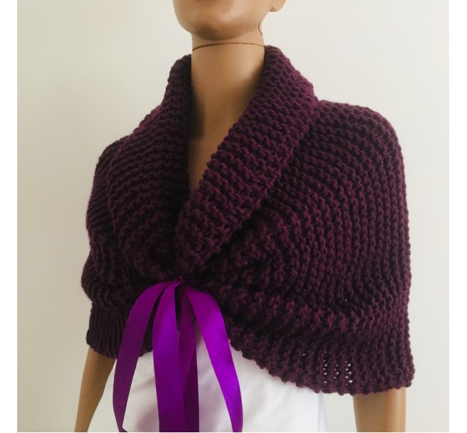 Burgundy bolero shrug Wedding Stole burgundy shawl, cover up Lace bridal jacket wedding bolero, off shoulder tribal shawl Wool shawl