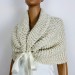  Cream bridal bolero wool wedding shrug cream bridal party shawl wedding capelet bridesmaid shrug bride bolero bride capelet bridal stole  Bolero / Shrug  3